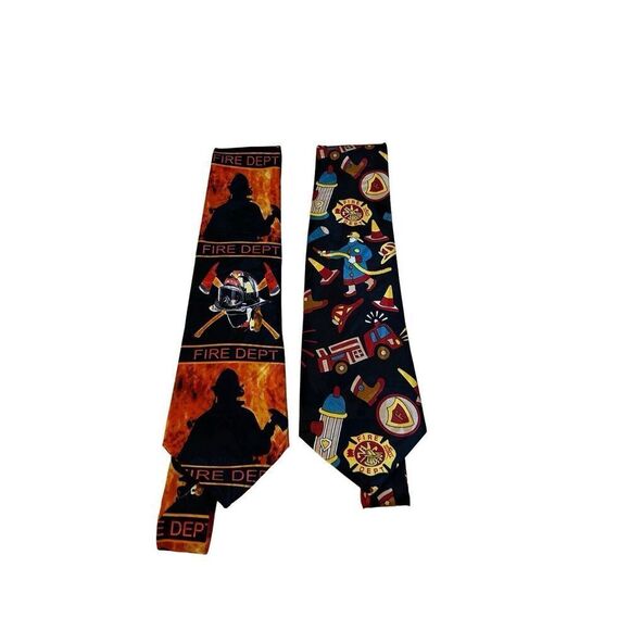 Steven Harris Renaissance 2 Firehouse Fire Dept ties 100 polyester Fireman - Picture 1 of 8